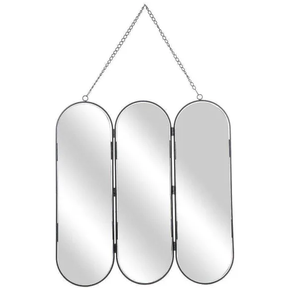 Online RETIF Miroir Allonge Tryptique Avec Cha Ne Noir 48X0.5X52Cm M4