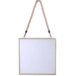 New RETIF Miroir Carr Cadre Noir Ou Or Avec Corde