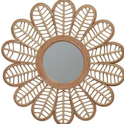 Discount RETIF Miroir Fleur En Rotin 48Cm