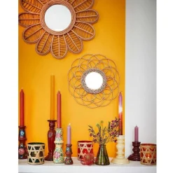 Discount RETIF Miroir Fleur En Rotin 48Cm