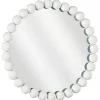Clearance RETIF Miroir Perles Bois Blanc 33,5Cm