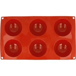 New RETIF Moule Demi Sph Re Diam Tre 4X2 Cm Silicone Rouge 17,5X30 Cm - Par 1