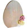 New RETIF Oeuf En Bois Avec Fleurs S Ch Es H18,5Cm