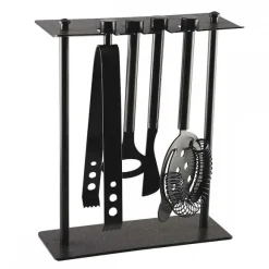 New RETIF Outils De Bar Sur Support 5 Pi Ces Coloris Noir