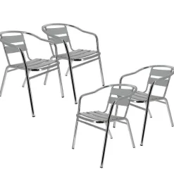 Hot RETIF Pack 4 Fauteuils D'Ext Rieur Bruxelles En Aluminium