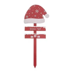Cheap RETIF Pancarte En Bois Rouge Enneig Avec Bonnet De P Re No L H90Cm