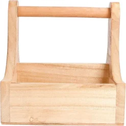 Store RETIF Panier Condiments Bois Naturel Avec Anse 15X15,3X15Cm