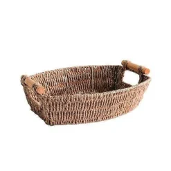 Store RETIF Panier Naturel Ovale Anses Bois L33Xp26Xh9Cm