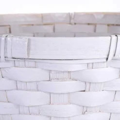 Hot RETIF Panier Rond Bambou Blanc Diam.25Xhaut.7Cm