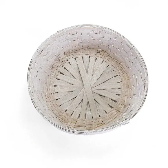 Hot RETIF Panier Rond Bambou Blanc Diam.25Xhaut.7Cm