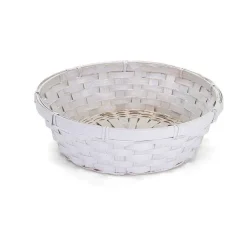 Hot RETIF Panier Rond Bambou Blanc Diam.25Xhaut.7Cm
