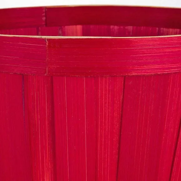 Hot RETIF Panier Rond Bambou Rouge D22Xh12,5Cm
