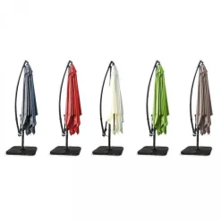 Best Sale RETIF Parasol D Port Et 4 Dalles Remplir Aluminium Gris 3X3M