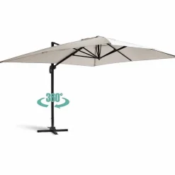 Store RETIF Parasol D Port 3X4M En Aluminium Cru