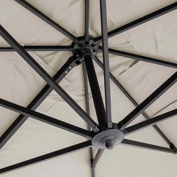 Store RETIF Parasol D Port 3X4M En Aluminium Cru