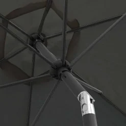 Fashion RETIF Parasol Droit En Aluminium Gris Anthracite