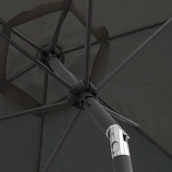 Fashion RETIF Parasol Droit En Aluminium Gris Anthracite