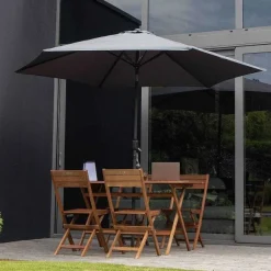Fashion RETIF Parasol Droit En Aluminium Gris Anthracite