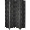 New RETIF Paravent 4 Panneaux En Nylon Noir 4 Panneaux 180X180 Cm