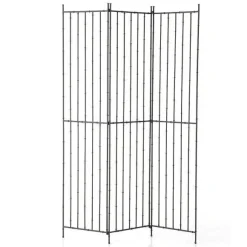 Store RETIF Paravent 3 Panneaux Metal Imitation Bambou 40 X 180Cm