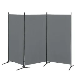 Hot RETIF Paravent De Confidentialit 3 Panneaux Teruel 176X260Cm Gris Fonc