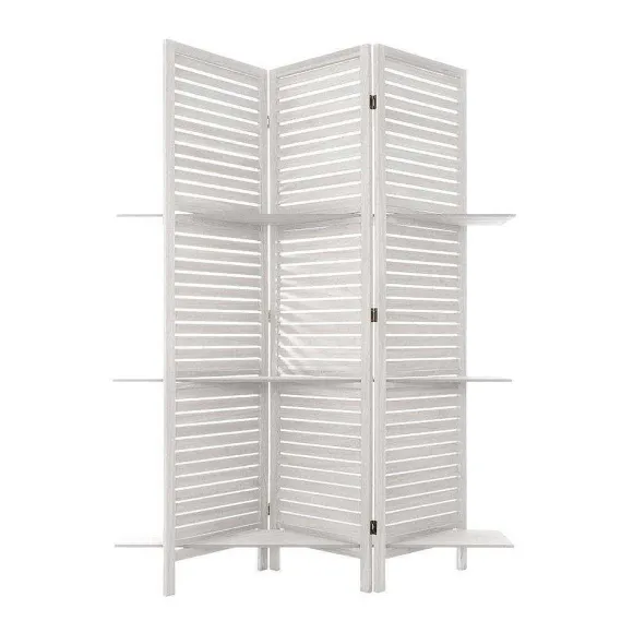 Shop RETIF Paravent Original Avec 3 Tag Res Bois Blanc H170Cm
