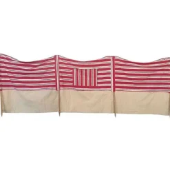 Cheap RETIF Pare-Vent Plage 2.7M Tissu 100% Coton Evora Rouge Ecru Et Bleu