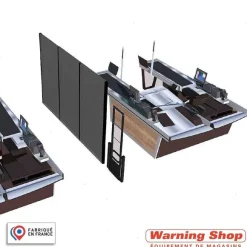 Store RETIF Paroi De S Paration Covid 19 Polycarbonate M1 L Totale 220Cm