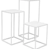 Online RETIF Pi Destal M Tal 40X40Cm H50Cm Int. Carr Haut Blanc Mat