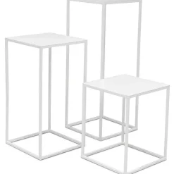 Online RETIF Pi Destal M Tal 40X40Cm H50Cm Int. Carr Haut Blanc Mat