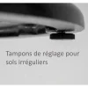 Shop RETIF Pi Tement Mod Le Rome Noir Xl Pour Tables Jusqu' 130Cm