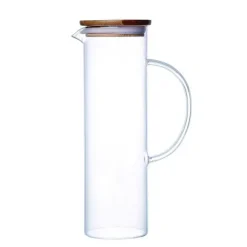 Best Sale RETIF Pichet 1 L Borosilicate Couvercle Bambou