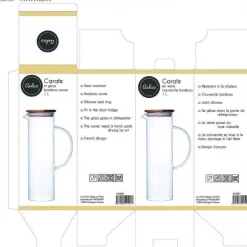 Best Sale RETIF Pichet 1 L Borosilicate Couvercle Bambou