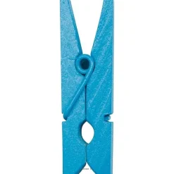 Shop RETIF Pinces X12 En Bois Colore Turquoise H3 5Cm Bleu Pastel