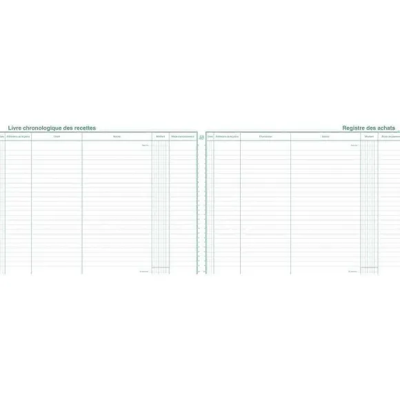 Shop RETIF Piq Re 24X32Cm Livre Recettes Registre Achats Sp Cial Micro-Entrepreneurs 80 …