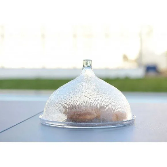 Sale RETIF Plat Texture 28Cm Pour Support Cloche