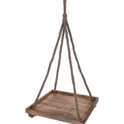 Best Sale RETIF Plateau Bois Suspendu Corde De Jute L39X P39 X H80 Cm