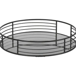 Online RETIF Plateaux Miroir Et M Tal Noir L20 X P20 X H5Cm Et L25 X P25 X H5Cm