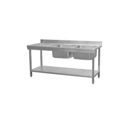 Outlet RETIF Plonge D Montable Profondeur 700 Mm Long. 1800 Mm 2 Bacs Et Gouttoir Droite