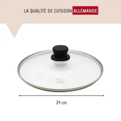 Flash Sale RETIF Po Le Frire En Aluminium Et Couvercle En Verre De 24Cm Elo Alucast