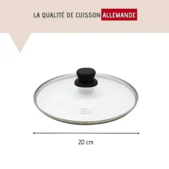 Fashion RETIF Po Le Frire En Aluminium Et Couvercle En Verre 20Cm Elo Alucast