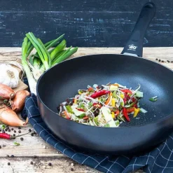Best RETIF Po Le Wok En Aluminium Avec Couvercle En Verre 20Cm Elo Smart Life