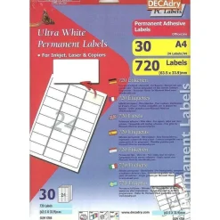 Fashion RETIF Pochette 720 Tiquettes Blanches Multi-Usage 63,5 X 33,9 Mm