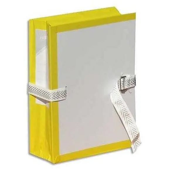 Fashion RETIF Pochettes Archives Carton Soufflet Et Rabat En Pvc Dos De 10 Cm Jaune