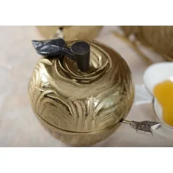 Store RETIF Pot A Sucre Forme Pomme Dore