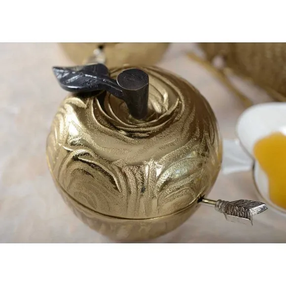 Store RETIF Pot A Sucre Forme Pomme Dore