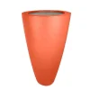 New RETIF Pot Conique Orange 3 En 1Pot De Fleurs-Mange Debout-Seau A Champagne Dessus Inox