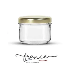 Shop RETIF Pot Cuisine 120Ml Verre Transparent Et Couvercle Or - Par 35