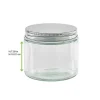 Fashion RETIF Pot En Verre Rond Avec Bouchon En Aluminium 390Ml 50 Pi Ces