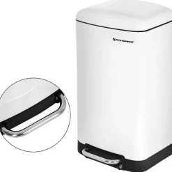 Clearance RETIF Poubelle Cuisine 30 Litres Acier Blanc En Acier Inoxydable P Dale